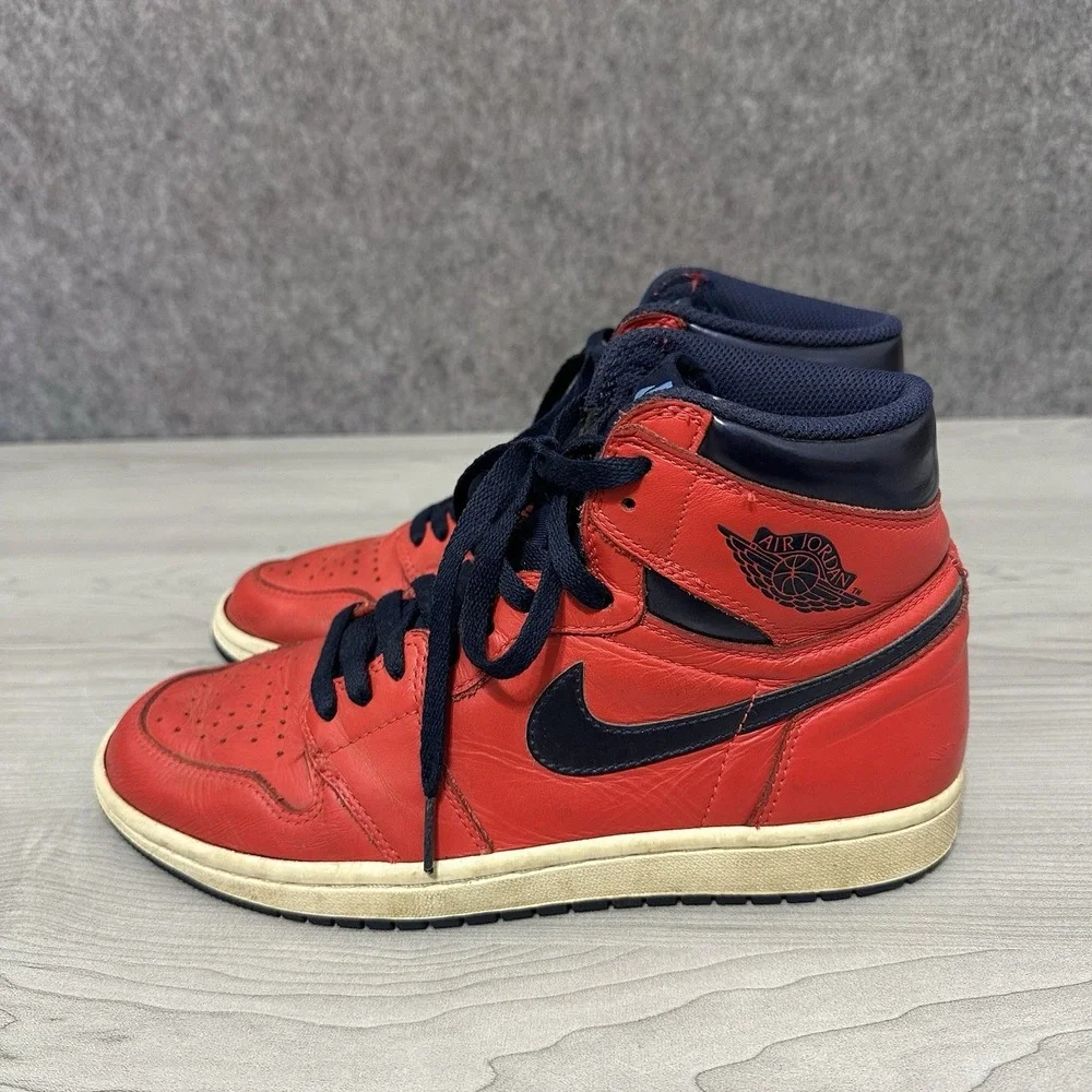 Nike Air Jordan 1 Retro High‎ OG David Letterman 555088-606 Men's Sz 8 Red